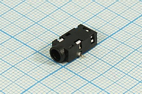 Гнездо Audio Jack стерео 3.5мм, SMD; №198 Z гн 3,5стерео\3C\плат SMD\\\QCKXZ3-3,5-26\
