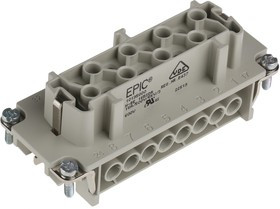 10195000, Heavy Duty Power Connector Module, 16A, Female, H-BE Series, 16 Contacts
