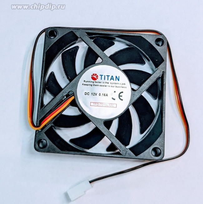 Вентилятор Titan TFD-7015L12C DC 12V 0.16A 3pin 70x15