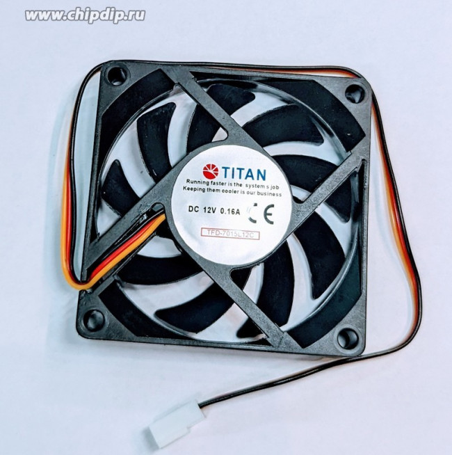 Вентилятор Titan TFD-7015L12C DC 12V 0.16A 3pin 70x15