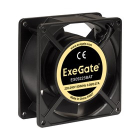 Exegate EX289004RUS Вентилятор 220В ExeGate EX09225BAT (92x92x25 мм, 2-Ball (двойной шарикоподшипник