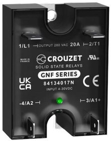 84134017N, SOLID STATE RELAY, 25A, 24-280VAC, PANEL