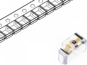LTST-S270KFKT, LED; SMD; 0604; orange; 45?90mcd; 1.6x1.15x0.6mm; 130°; 2?2.4V; 20mA