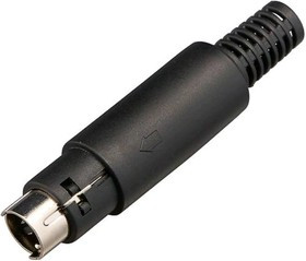 MDA06P-H (MDN-6M), Разъем Mini-Din 6 конт. "вилка", пайка на кабель