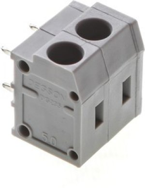 DG235W-5.0-02P-11-00AH, 2-конт. клеммная колодка, шаг 5-5,08 мм, серая DG235W-5.0-02P-11-00AH, 2-конт. клеммная колодка, шаг 5-5,08 мм, серая
