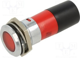 195F0230M, Индикат.лампа: LED; красный; 230ВAC; O22мм