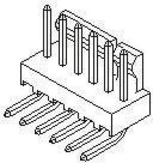 22-05-3061, Headers &amp; Wire Housings R/A PCB HDR 6P TIN FRICTION LOCK