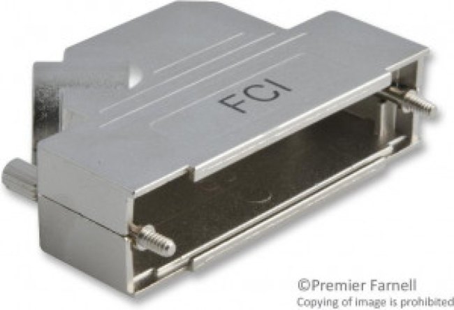 8655MHRA5001LF, D-Sub Backshells 50 POS METAL HOOD ANGLE EXIT