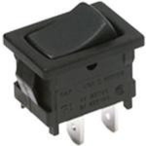 D502J12S205QA, Switch Rocker ON None OFF SPST Quick Connect Curved Rocker 10A 250VAC 30VDC Medical Bulk