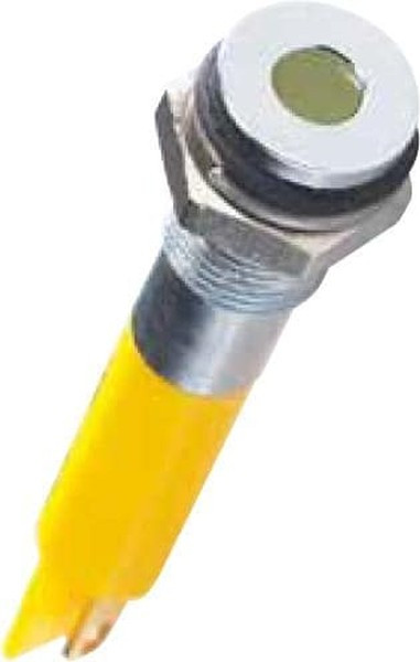 Q6F1CXXR24E, LED Indicator, Solder Lug / Faston 2 x 0.5 mm, Fixed, Red, DC, 24V