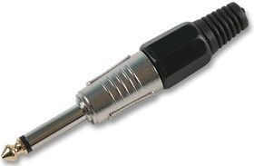 PSG01704, Телефонный аудио разъем, 2 контакт(-ов), Штекер, 6.35 мм