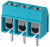 TB002-500-03BE, Fixed Terminal Blocks Terminal block, screw type, 5.00 , horizontal, 3 poles, CUI Blue, slotted screw, PCB mount