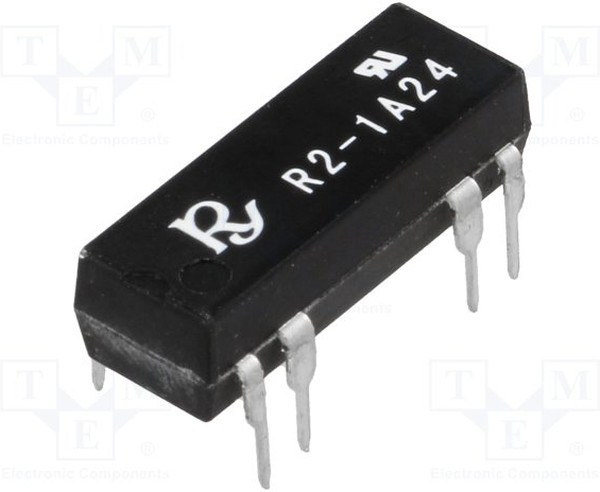 R2-1A24, Реле: герконовое, SPST-NO, Uобмотки: 24ВDC, 1А, макс.250ВDC, 10ВА