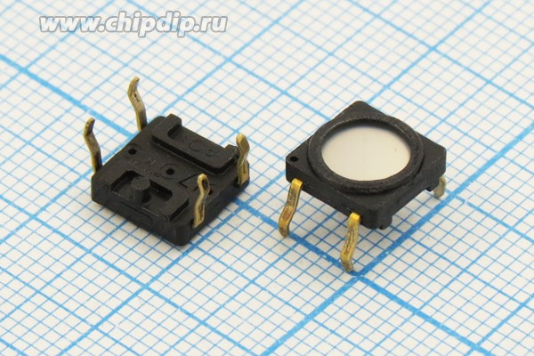 Тактовая кнопка, 8.0x 8.0x 2, алгоритм работы NO, контакты 4PF