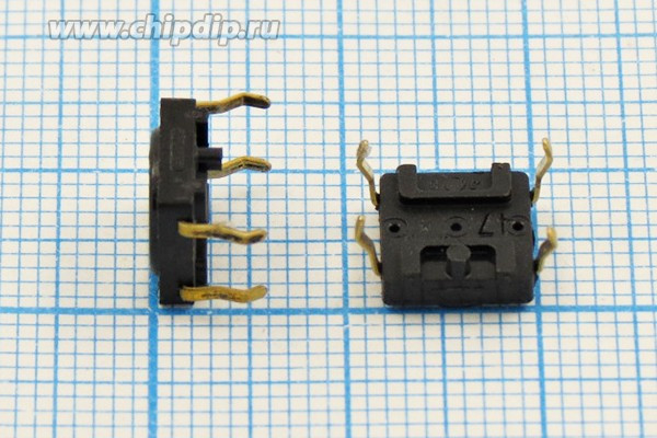 Тактовая кнопка, 8.0x 8.0x 2, алгоритм работы NO, контакты 4PF