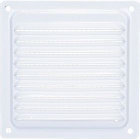 Решётка металлическая с сеткой 100x100ВРС, белая Решётка металлическая с сеткой 100x100ВРС, белая