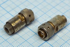 Высокочастотный разъём СР50-379ФВ, розетка на кабель, сочленение резьбовое; №1357 СР50-379ФВ\каб\ М6\[розетка]