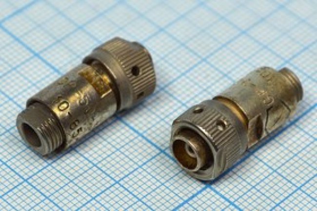 Высокочастотный разъём СР50-379ФВ, розетка на кабель, сочленение резьбовое; №1357 СР50-379ФВ\каб\ М6\[розетка]