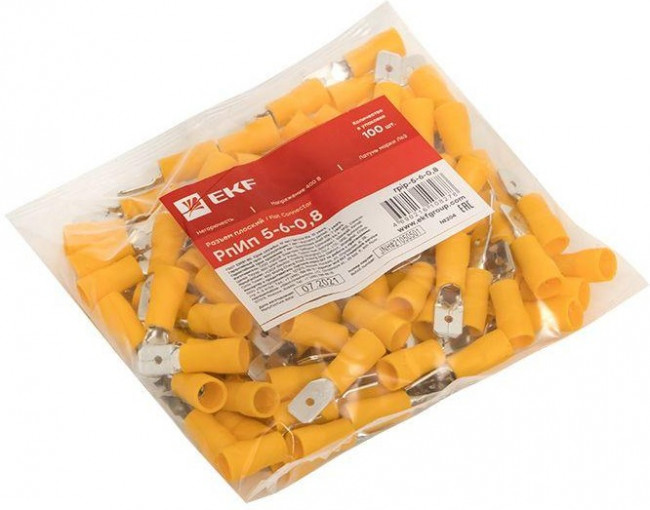 Разъем плоский РпИп 5-6-0.8 (уп.100шт) EKF rpip-5-6-0.8