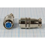 Разъем (быстроразъемный) XS12K2P-F розетка, контакты 2P, диаметр B12, монтаж на кабель, XS12K2P-F