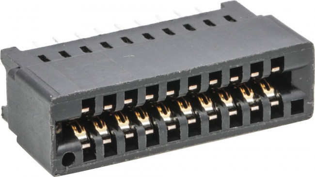 5-5530843-0, Conn Card Edge SKT 20 POS 2.54mm Solder ST Thru-Hole Package 5-5530843-0, Conn Card Edge SKT 20 POS 2.54mm Solder ST Thru-Hole Package