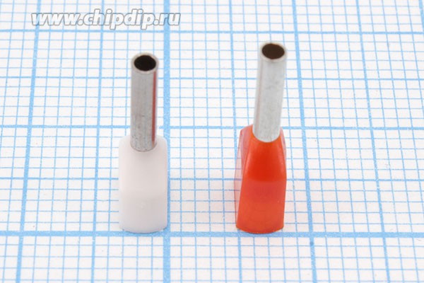 Наконечник кабельный 1,5x 8, 2, Sx2- 0,5, обжимной, белый, НШвИ(2); №9730 W клемма нак/каб 1,5x 8\2\Sx2- 0,5\обж\бел\НШвИ(2)\