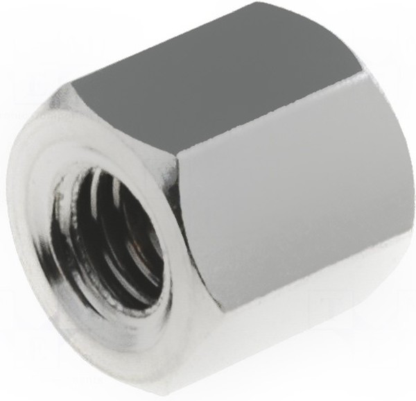 TFF-M3X5/DR113, Дистанцирующая стойка с резьбой, внутренняя резьба M3, расстояние между платами 5мм, латунь