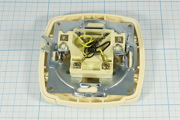 Гнездо телефонное 6P4C, 4C, бежевый, 54217-B; №11030 гн телеф 6P4C\4C\беж\54217-B