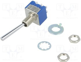 8D2021-Z, Переключатель тумблер, Положения 3, DP3T, ON-OFF-ON, 6A/125ВAC, Серия: 8