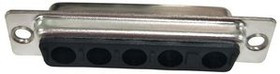RND 205-01108, Coaxial D-Sub Combination Connector, Socket, 5W5, Soldering Lugs
