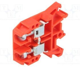 ZUG-G10-RD, Соединитель: на рейку, 0,5-10мм2, Кол-во полюс: 1, клеммы: 2, 690В
