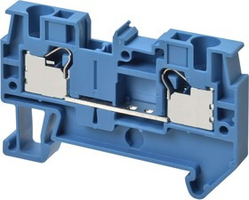 XW5T-P4.0-1.1-1BL, DIN Rail Terminal Blocks TB PushIn4.0mm 1:1 1tier Blue