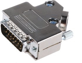 MHD45PK15-DB15PK, Разъем D-Sub; PIN: 15; вилка; "папа"; угловой 45°;