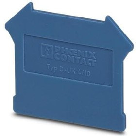3003101, Terminal Block Tools &amp; Accessories D-UK 4/10 BU BLUE END COVER