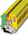 1923076, UK 5-TWIN-PE Series Green/Yellow Fused DIN Rail Terminal, Double-Level, Screw Termination