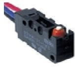 D2VW-5L2-1MS, Switch Snap Action N.O./N.C. SPDT Hinge Roller Lever 5A 250VAC 30VDC 1.18N Screw Mount Wire Lead