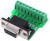 903-3B, Сигнальный модуль на плате с разъемом DRB-09FB (розетка) для RS-232 интерфейса, на винтовой клеммный блок, черный/зеленый