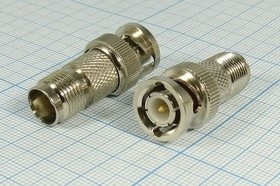 Высокочастотный переходник штекер BNC на гнездо TNC; №548 штек BNC-гн TNC