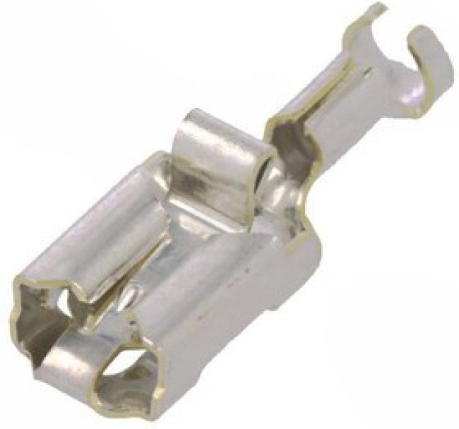 341002-6, Quick Disconnect Terminal 14-18AWG Brass RCP 22.3mm Pre-Tin Bag