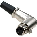 FD-2715 (KLS1-XLR-P03-03-F-W), Гнездо XLR на кабель угловое