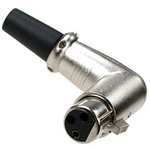 FD-2715 (KLS1-XLR-P03-03-F-W), Гнездо XLR на кабель угловое