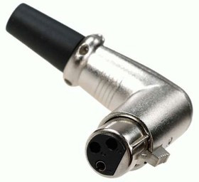 FD-2715 (KLS1-XLR-P03-03-F-W), Гнездо XLR на кабель угловое