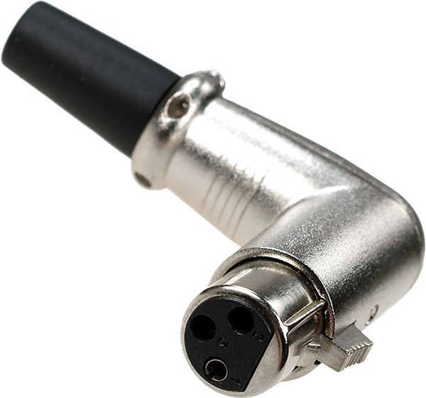 FD-2715 (KLS1-XLR-P03-03-F-W), Гнездо XLR на кабель угловое