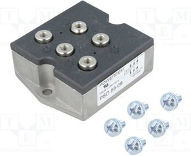 PSD55/08, Диодный мост: трехфазный, Urmax: 0,8кВ, If: 58А, Ifsm: 670А, винтами