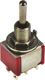 4-1825139-2, Toggle Switch, Panel Mount, On-On-(On), DP3T, Solder Terminal, 120 ac/dc, 28V ac/dc