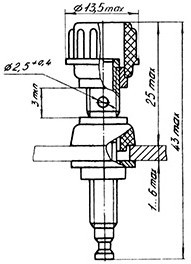 Клемма приборная, 37x13 d6,0/4,0, , отверстие 4,0, ЗМЗ