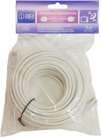 Антенный удлинитель 3с2v белый L=15м. штекер-гнездо 1133-1