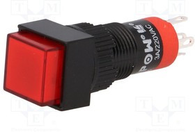 V10F-11Z-R, Переключатель: кнопочный, Пол: 2, SPDT, 0,5A/250ВAC, 1A/24ВDC, IP40