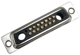 RND 205-01111, Coaxial D-Sub Combination Connector, Socket, 17W2, Soldering Lugs