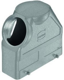 19300240529, Разъем для тяжелых условий, M50, Hood, Side Entry, Корпус из Алюминия, 2 Рычага, 24B